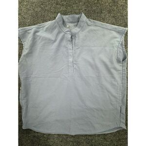 FIGS Scrub Top Womens Medium Gray Oversized Rafaela Technical Collection Pockets